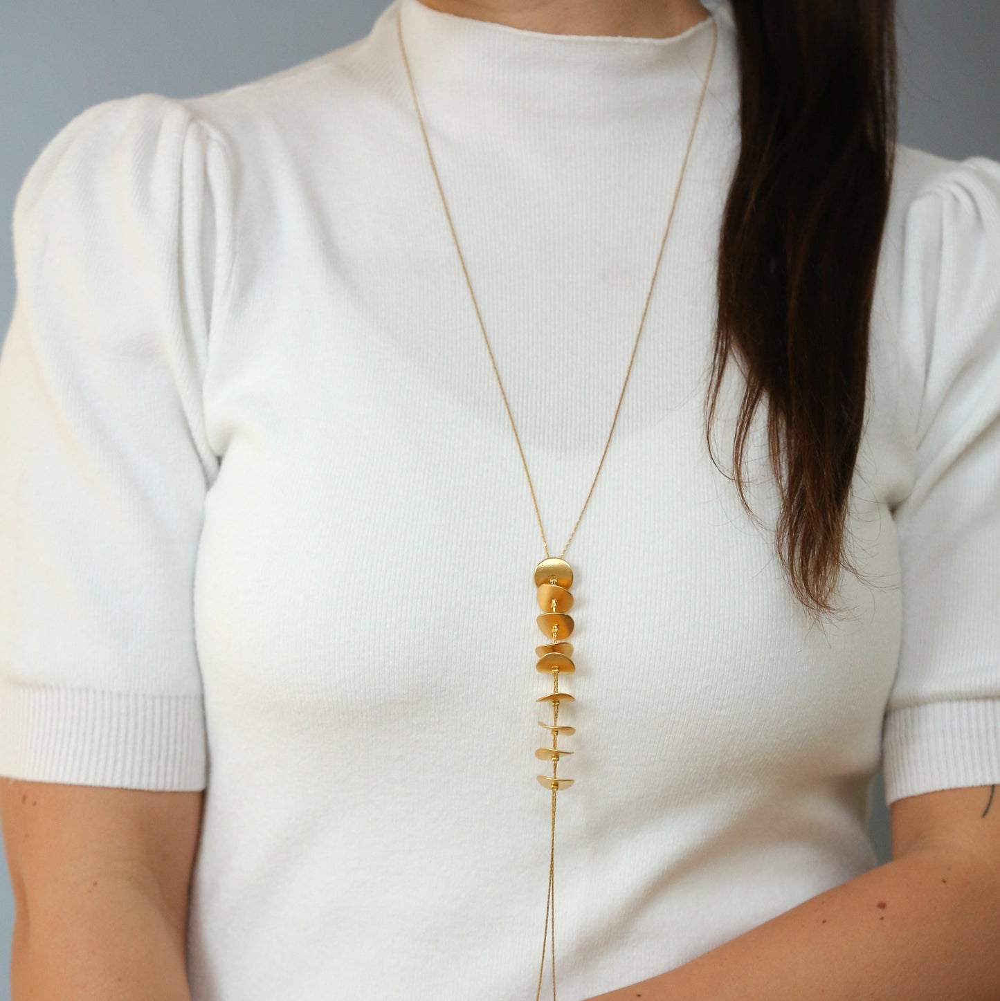 שרשרת ארוכה פעמונים זהב