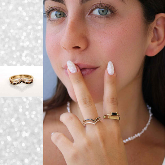 טבעת גולדפילד משובצת