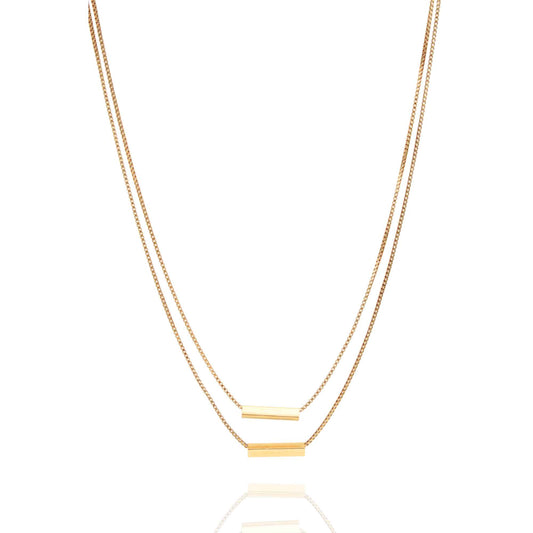 שרשרת גילי כפולה בציפוי זהב