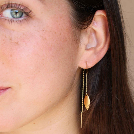 עגילי עלה תלויים קלילים