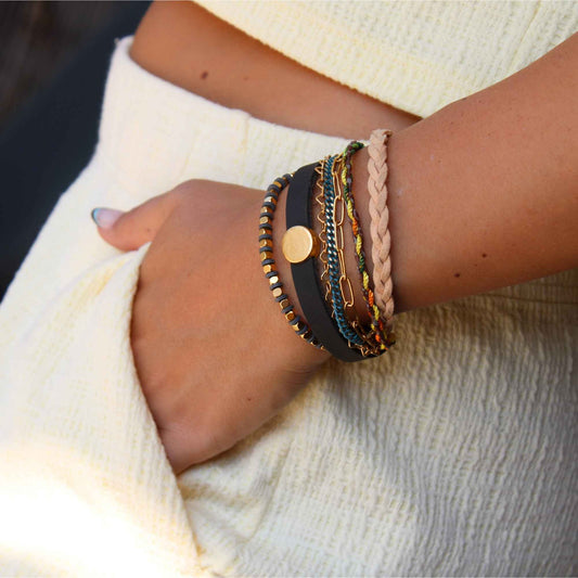 צמיד ליפוף 6 שכבות בעיצוב בוהו שיק / סאן