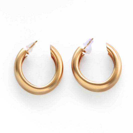 עגילי חישוק צמודים ציפוי זהב