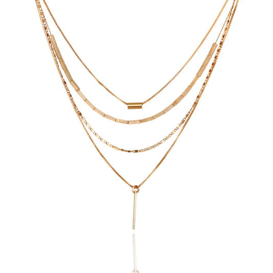 שרשרת זהב ארבע שכבות / סטייל