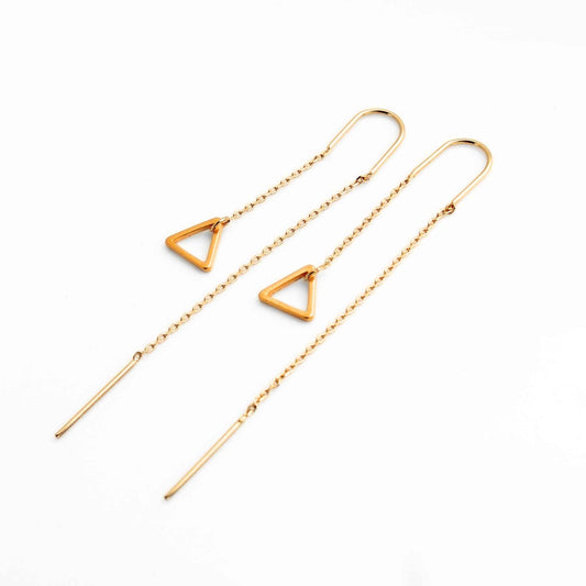 עגילי משולש תלויים קלילים / משולש קטן