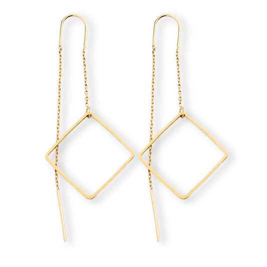 עגילים תלויים מגולדפילד / ריבוע גדול