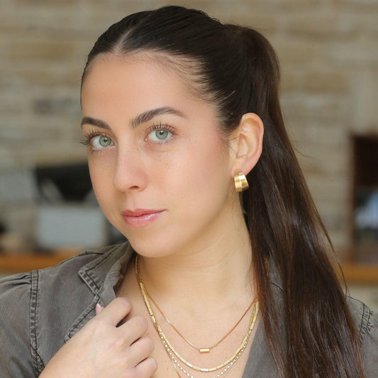 עגיל חישוק צ'אנקי בינוני