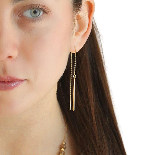 עגיל דק בציפוי זהב