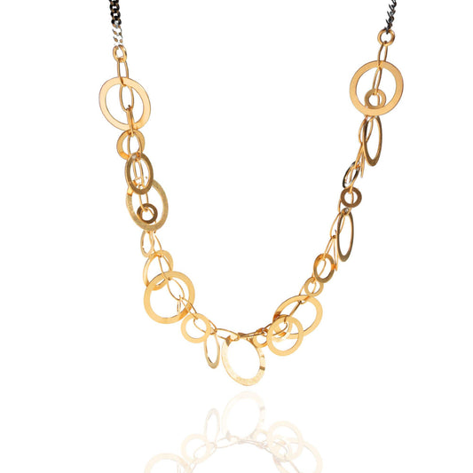 שרשרת חישוקים ציפוי זהב 24 קראט