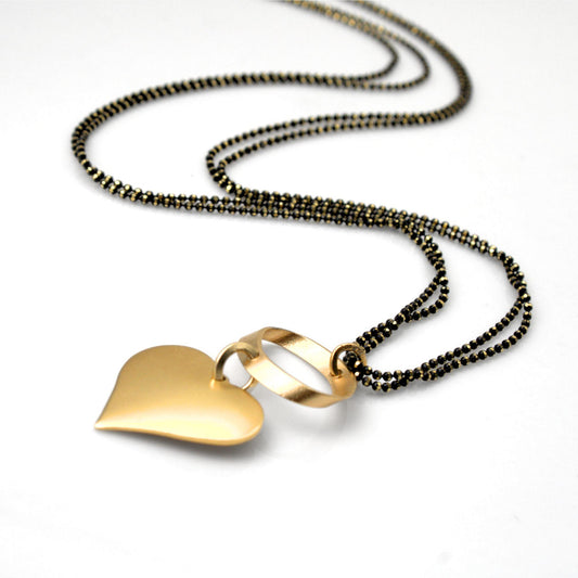 שרשרת לב זהב