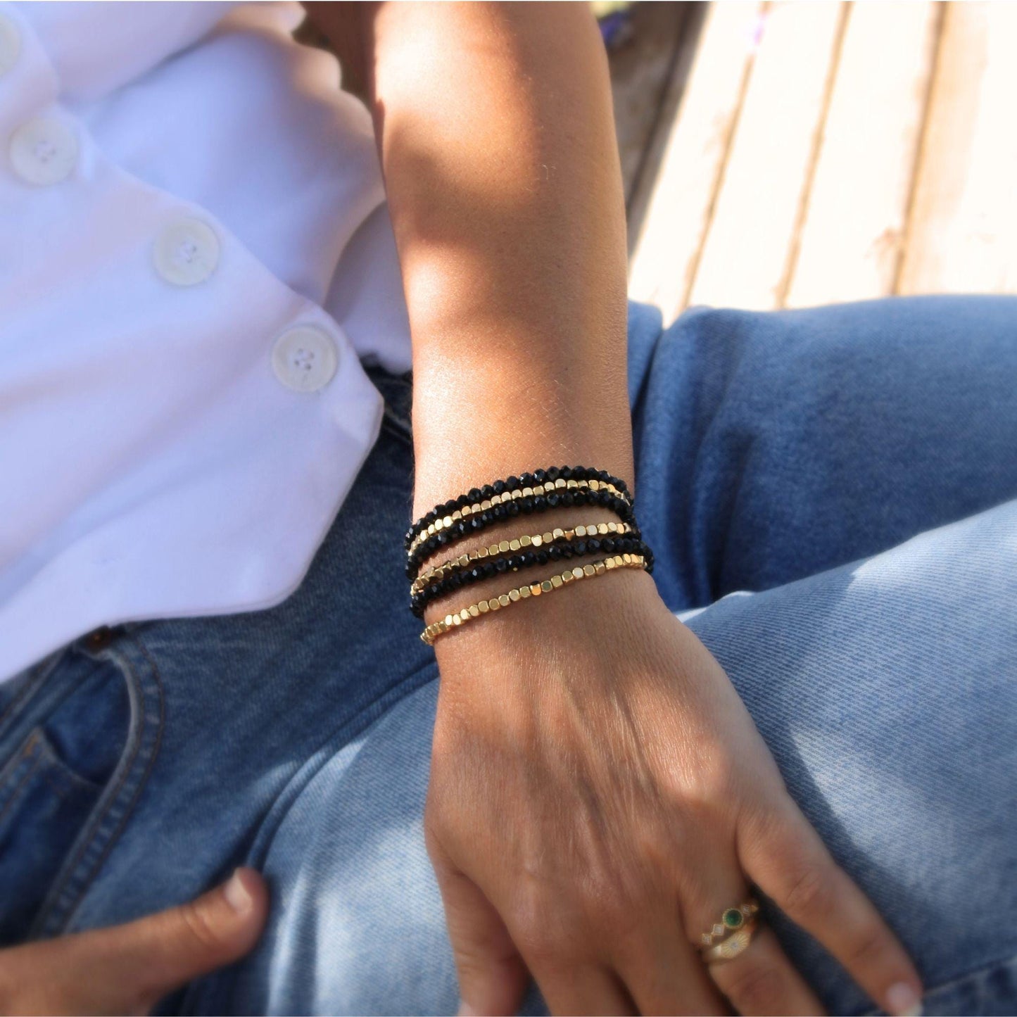 צמיד ליפוף עדין קריסטלים לערב