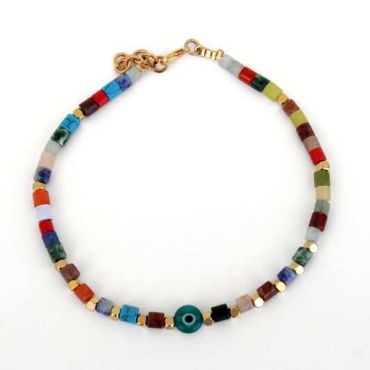 צמיד רגל עין צבעוני קייצי וקליל