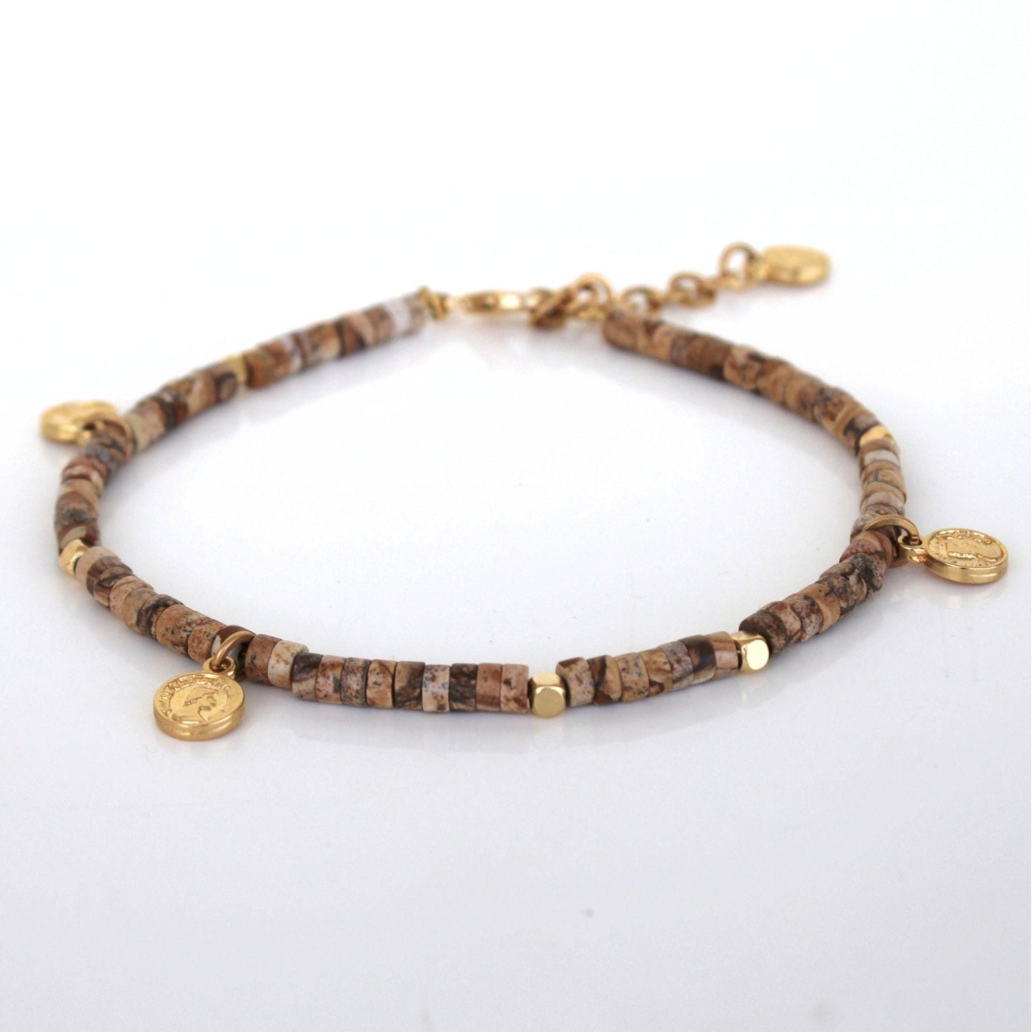 צמיד רגל ג'ספר מטבעות