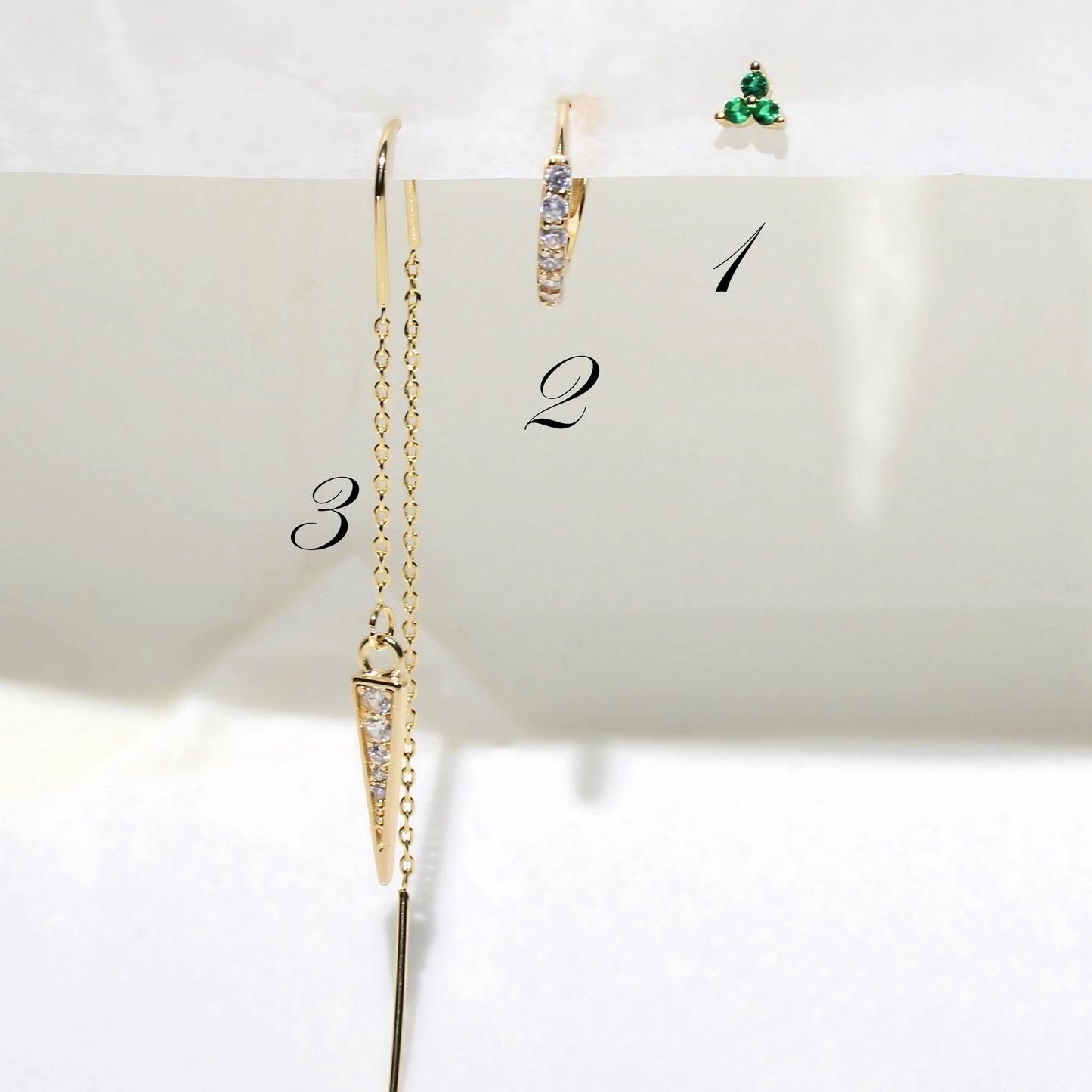 עגיל בודד או סט למספר חורים