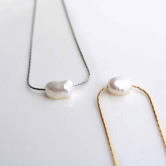 שרשרת פנינה שטוחה