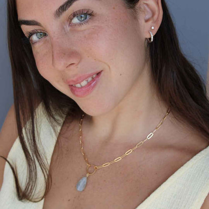שרשרת קארין לברדורייט נשית טבעית